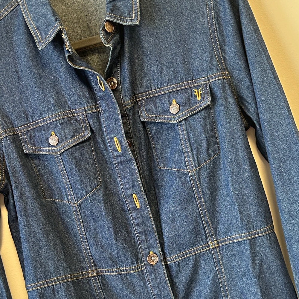 Frye Sz Small Denim Dress / Jacket • NWOT! - Picture 5 of 13